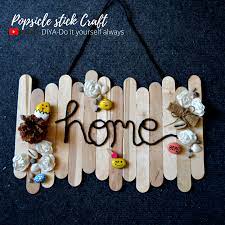 Popsicle Stick Wall Hanging Ice Cream Sticks Crafts Ideas Wall Decor Using Popsicle Stick Craft Stick Crafts Ice Cream Stick Ice Cream Stick Craft
