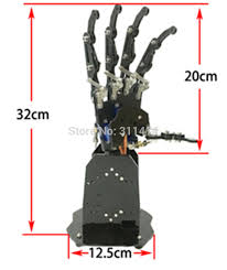 Us 127 99 1piece 5dof Bionic Robot Hand Claw Palm Manipulator 5 Fingers Independent Movement Installed Rc Diy Model In Action Toy Figures From