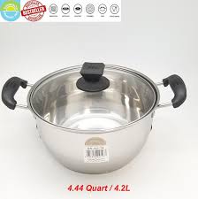 Check spelling or type a new query. Sunwealth Stainless Steel 4 44 Quart Induction Soup Pot With Glass Lid 21 5x12cm Walmart Canada