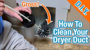Rotate the brush and gently run it along the duct's walls. How To Clean Your Dryer Vent Duct Step By Step It S Super Simple Youtube