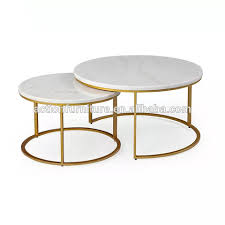 Coffee tables serve so many purposes: Hotel Home Furniture Center Table Gold Metal Frame White Tempering Glass Coffee Table Wholesale Modern Furniture Products On Tradees Com