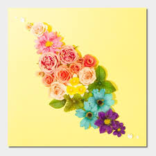 Rainbow flower ringtones and wallpapers. Rainbow Flowers Rainbow Flowers Flower Artwork Yellow Background