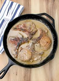 Baked pork chops with cream of mushroom soup—a quick and easy weeknight dinner recipe that goes great with mashed sear the pork chops to get a little crispiness and color. Baked Pork Chops With Cream Of Mushroom Soup