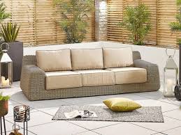We specialise in garden sofas, and have the perfect outdoor sofa to fit any sized outdoor living area.from small 4 piece rattan sofa sets in the modern cube design to traditional conservatory style furniture, our rattan sofa sets provide the garden space with a relaxed lounge area. Nova Outdoor Living Luxor 3 Seat Sofa Outdoor Sofa At Mattressman