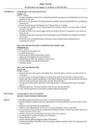 healthcare recruiter resume samples