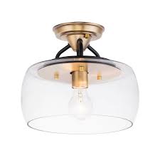 Maxim Lighting Goblet 11 In Bronze Antique Brass Incandescent Semi Flush Mount Light Lowes Com In 2021 Flush Mount Lighting Hallway Light Fixtures Semi Flush Ceiling Lights