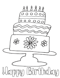 For my kids' birthdays, i like to make these cake mix pancakes. Happy Birthday Cake Free Coloring Page Stevie Doodles Free Printable Coloring Pages