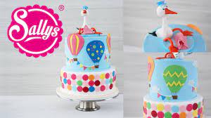 Weitere ideen zu babyparty baby kuchen zur geburt junge. Baby Torte Mit 3d Storch Baby Shower Cake Babyparty Sallys Welt Youtube