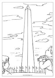 Washington Monument Colouring Page Washington Monument Craft Washington Monument Washington Dc Activities