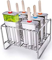 Amazon Com Stainless Steel Popsicle Molds Bpa Free Eco Friendly Rust Resistant Popsicle Maker Set 6 Ice Pop Molds W Ice Pop Molds Ice Pops Popsicle Molds