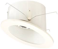 Cost Less Lighting 6 Inch Sloped Recessed Trim White Stepped Baffle