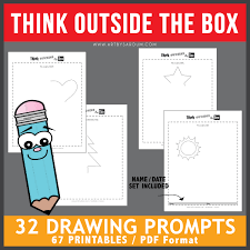 Think Outside The Box Drawing Prompts Original By Saroum V Giroux Doodle Thinks Teachers Drawing Prompt Creative Drawing Prompts Thinking Outside The Box