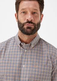 Lincoln Stone Gingham Check Print Long Sleeve Shirt