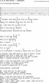 Song I M A Believer By Monkees With Lyrics For Vocal Performance And Accompaniment Chords For Ukule Guitar Chords For Songs Ukulele Chords Songs Ukulele Songs