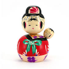 Formerly owned by a japanese woman who collected. Japanese Wooden Kokeshi Doll Komori