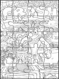 Crash Bandicoot 4 Denteux A Imprimer Et Decouper Coloriage Crash Bandicoot A Imprimer