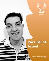 A Göllesz Viktor-ösztöndíjunk sport kategóriájának nyertese: Rácz Bálint  József