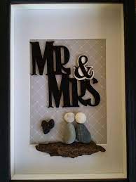 Unique Wedding Gift Pebble Art Wedding Gift Stone Art Engagement Gift B By Madebynatureandme On Etsy Pebble Art Stone Art Unique Wedding Gifts