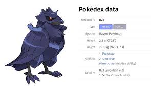 Pokemon sword and shield are out now on nintendo switch. These Are The Weaknesses Of Corviknight In Pokemon Sword Shield General News Win Gg