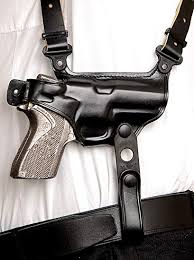 Leather Shoulder Holster Double Mag Carrier For Walther P99 P99 Qa P99 As Ppq Pps Ppk Ppx Ppq M2 P5 R H Draw Black Color