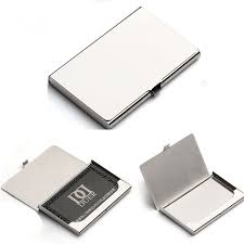 These featured metal business card cases by etsy seller 'veganrobin' are decorated with retro images, transforming them into intriguing pieces that do more than just hold your cards. Pocket Stainless Steel Metal Business Card Holder Case Id Credit Wallet Silver Ebay In 2021 Metal Business Cards Card Box Holder Business Card Wallet