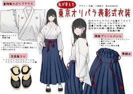 また、東京オリンピックの表彰式の衣装とチマチョゴリを比較画像はこちらです。 左側：東京オリンピック表彰式の衣装 右側：韓国のチマチョゴリ 確かに羽織の雰囲気が似ていますね。 これには、日本人らしくないデザインだという声もありまし ã‚ªãƒªãƒ'ãƒ©è¡¨å½°å¼è¡£è£… Hashtag On Twitter
