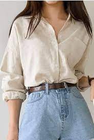 Linen One Pocket Shirt For Sale Collared Shirts For Women Kooding Fashion Inspo Outfits Aesthetic Clothes Casual Outfits