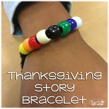 Tie the string ends together with a knot. The Story Of Thanksgiving Bracelet Fluttering Through The Grades