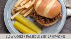 Seasoned loose meat sandwich made from ground beef and served on a bun. Slow Cooker Barbecue Beef Sandwiches The Magical Slow Cooker