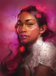 Paint vibrant portrait art