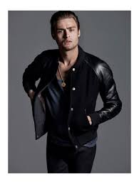 Douglas Booth For Flaunt Fashionably Male Douglas Booth Leather Jeans Men Leather Jacket Men
