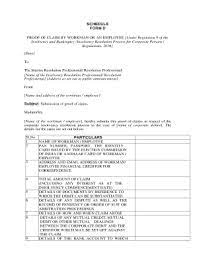 See how to apply for an ein. How To Fill Form D Proof Of Claim By A Workman Or An Employee Fill Online Printable Fillable Blank Pdffiller