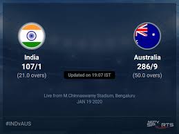 Aus and ind have announced their team players list with the category. India Vs Australia Live Score Over 3rd Odi Odi 16 20 Updates Cricket News