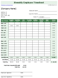 Timesheets Timecards And Payroll Templates For Excel