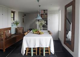 Hire private dining room in cornwall. Mirror Visually Enhances The Space Of The Dining Room Farmhouse Style Dining Room Farmhouse Dining Rooms Decor Farmhouse Dining Room