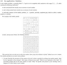 Use the import a sudoku button or type in a sudoku puzzle in the small board. 4 2 An Application Sudokus In The Sudoku Problem A Chegg Com