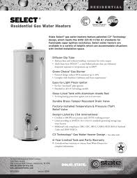 Check spelling or type a new query. State Water Heaters Gs6 30 Ybrt Specification Sheet Pdf Download Manualslib