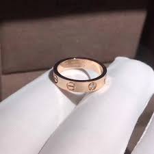 Inspired Cartier Love Wedding Band With One Diamond Pink Gold Cartier Love Ring Cartier Wedding Rings Cartier Love Wedding Band