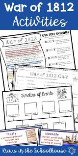 War Of 1812 Research Activities For Kids Helps Students Learn About This Important Event I War Of 1812 Interactive Notebooks Reading Reading Graphic Organizers
