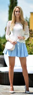 59 What To Wear With A Light Blue Skirt Ideas Light Blue Skirts Outfits Fashion