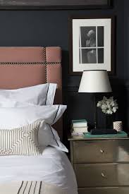 Black And Pink Room Paint Black Walls Bedroom Design Black Bedroom Farrow And Ball Railings Paint Dark Rooms Dark Bedrooms Brass And B Pink Headboard Black Headboard Bedroom Black