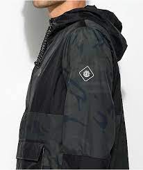 Element Alder Pop Travel Well Camo Black Anorak Jacket Zumiez