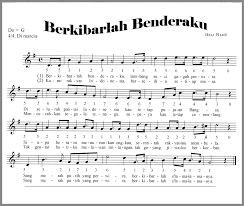 Lagu Berkibarlah Benderaku Not Angka Not Balok Tunas63