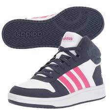 Want to find the perfect adidas shoes? Adidas Schuhe Sneaker Hoops 2 0 Mid Sportschuhe Freizeit Weiss Magenta Blau Ebay