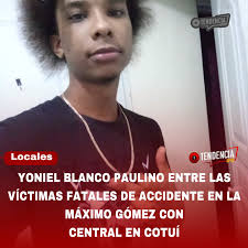 Lamento profundamente la trágica pérdida de Yoniel Blanco, ocurrida en un  lamentable incidente en la intersección de la calle Máximo Gómez con la  avenida Central. Recibir una noticia como esta es verdaderamente