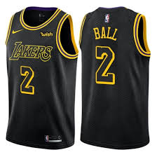 Lonzo ball los angeles lakers #2 youth purple alternate swingman jersey. Men S Los Angeles Lakers Lonzo Ball Swingman City Edition Jersey Black Fan Gear Nation