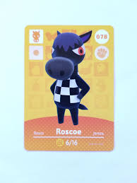 Animal Crossing Amiibo Card Roscoe 78 Mercari Animal Crossing Animal Crossing Villagers Roscoe