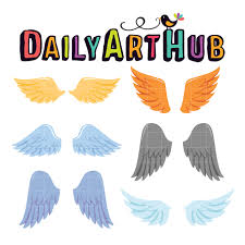 Free clipart for <%= params:id.titleize %> and more. Angel Wings Clip Art Set Daily Art Hub Free Clip Art Everyday