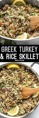 Greek Turkey And Rice Skillet One Pot Meal Budget Bytes Recipe Healthy Turkey Recipes Ground Turkey Recipes Healthy Ground Turkey Recipes
