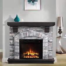 Place it against the wall and admire the beautiful log fire to match traditional wood heater ambiance. Festivo 45 In Freestanding Electric Fireplace In Gray Ffp20121 The Home Depot